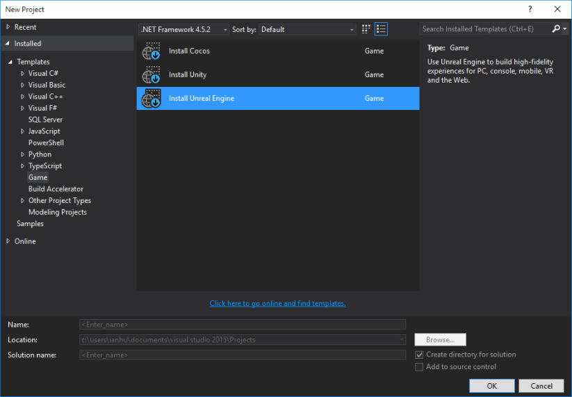 Installing the Unreal Engine in Visual Studio - Visual Studio Blog